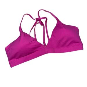 LazyShe Padded Sports Bras for Women - Cross Back Deep V Neckline Strappy